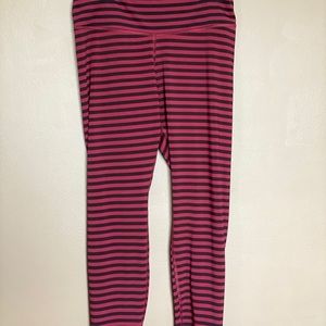 Reebok charcoal and red striped ankle pants Medium
